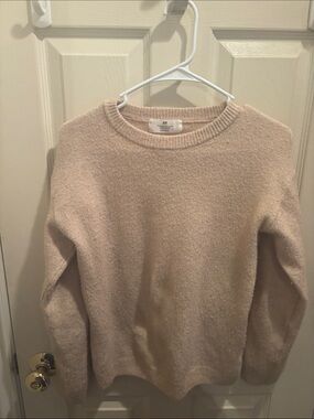 H&M Cream Textured Crewneck Sweater